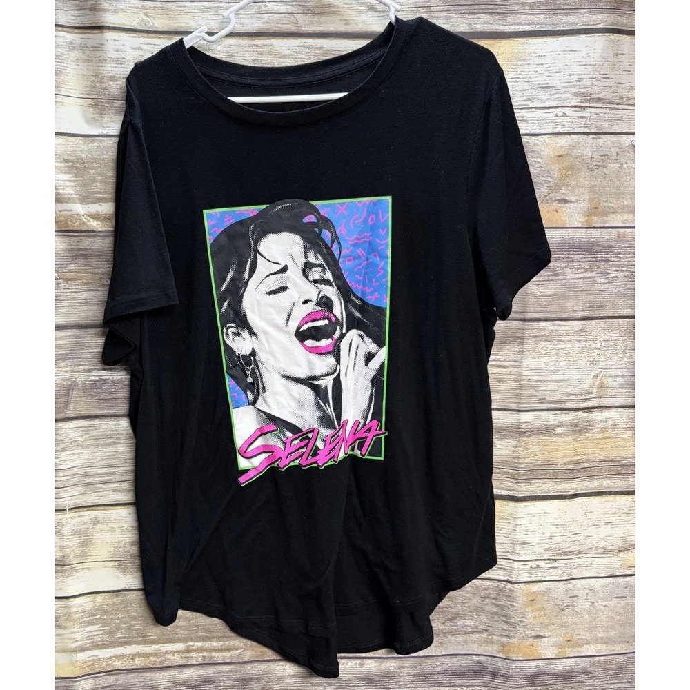 Selena Quintanilla Official Merchandise Black T-Shirt Women's Plus Size XXXL